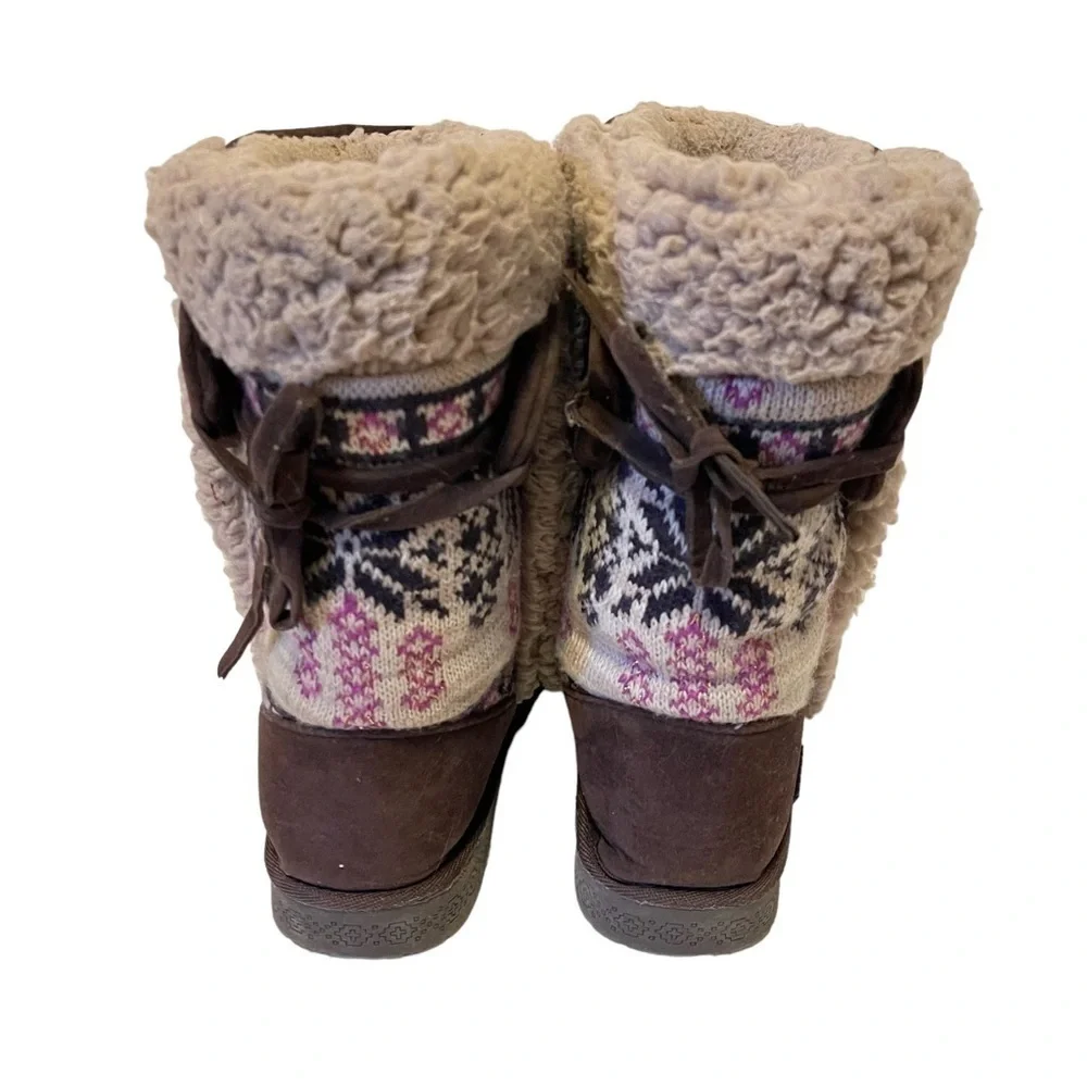 Women’s Brown Suede MUK LUKS Winter Boots - Picture 7 of 7